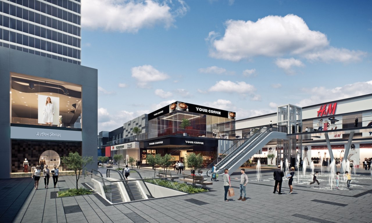 Big Fashion Mall 3D Render.